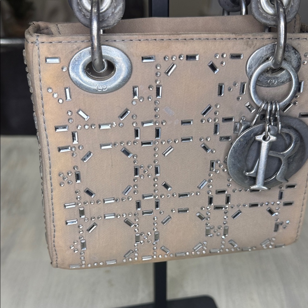 Source Unknown Beige and Gray Mini Bag - image 3